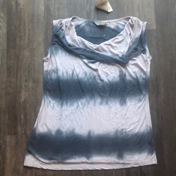 Women’s Tryst Tie Dye Slouch Neck Top Sz L NWT - Picture 1 of 3